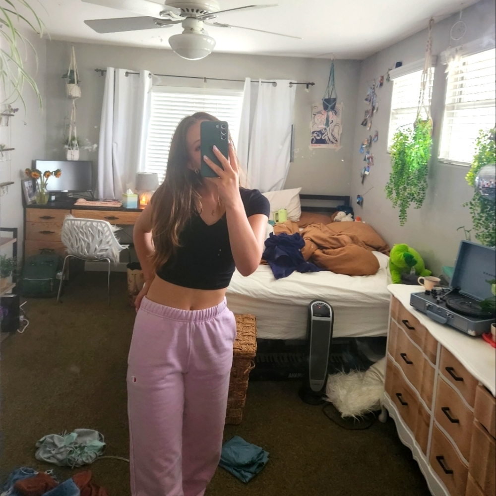 pink champion sweatpants
